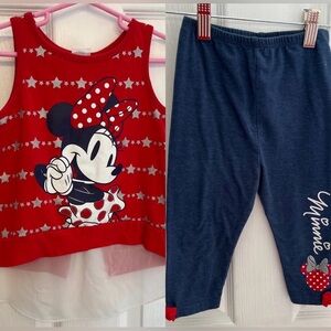 Disney Minnie Mouse Girls 4T, 2 Piece Set